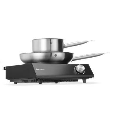 Sada: Indukční vařič 3500W + pánev + pánev na smažení, HENDI, Černá, 230V/3500W, 320x395x(H)95mm | 239889